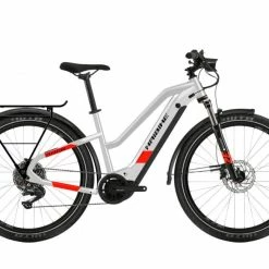 VTC électrique HAIBIKE Trekking 7 Gris/rouge 630Wh Femme - 2021